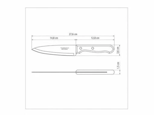 Tramontina Dynamic Kitchen Knife 15cm, Wood Handle 22315/106 -Victorinox Verkaufsgeschäft 4f457b74e47602d571281b0278254b2e