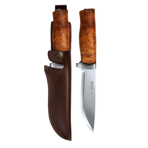 Helle GT Curly Birch & Aluminum, H3LS Blade, Brown Sheath HE-200036 -Victorinox Verkaufsgeschäft 801d32e257e6ee58ddc47b1927801a4e